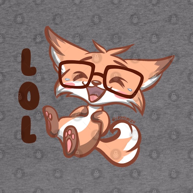 Cute Kawaii Nerd Fox lol laughing by Kyumotea